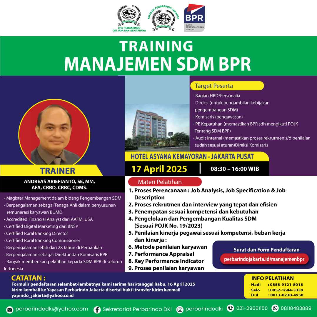 Pelatihan Manajemen SDM BPR