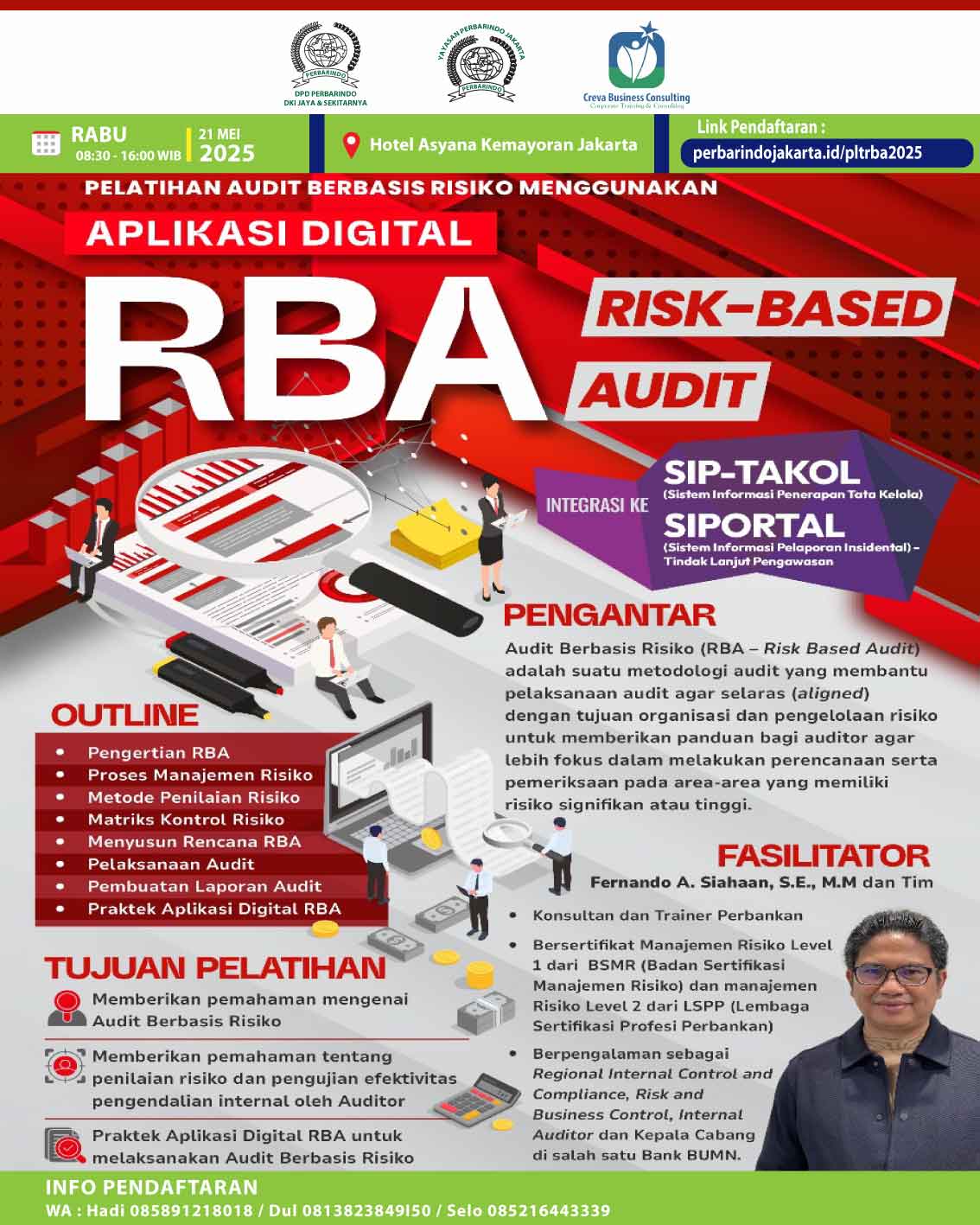 Pelatihan Aplikasi Digital RBA (Risk-Based Audit) untuk  Melaksanakan Audit Berbasis Risiko di Bank Perekonomian Rakyat