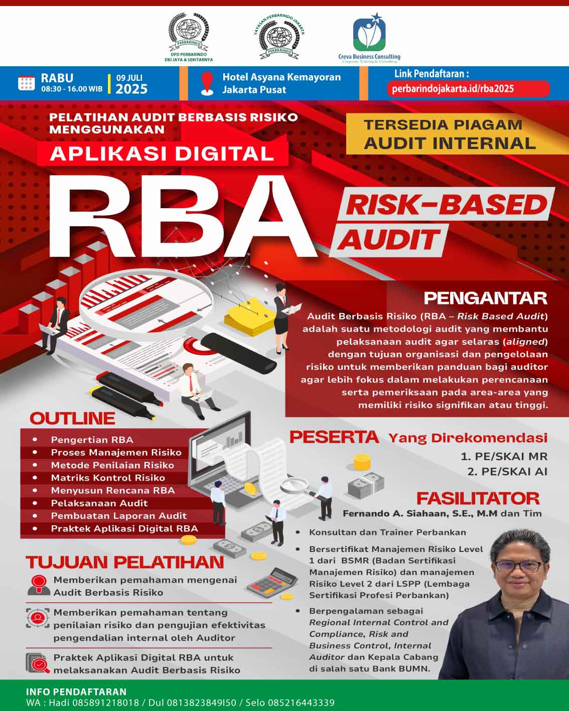 Pelatihan Aplikasi Digital RBA (Risk-Based Audit)   Untuk Melaksanakan Audit Berbasis Risiko di BPR/BPRS