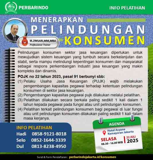 PELATIHAN MENERAPKAN PELINDUNGAN KONSUMEN