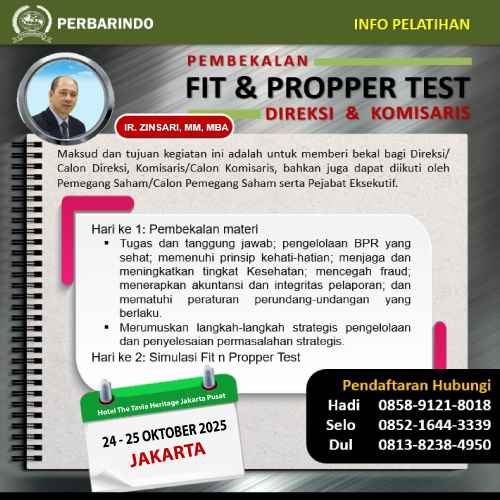 PELATIHAN PEMBEKALAN FIT AND PROPER TEST