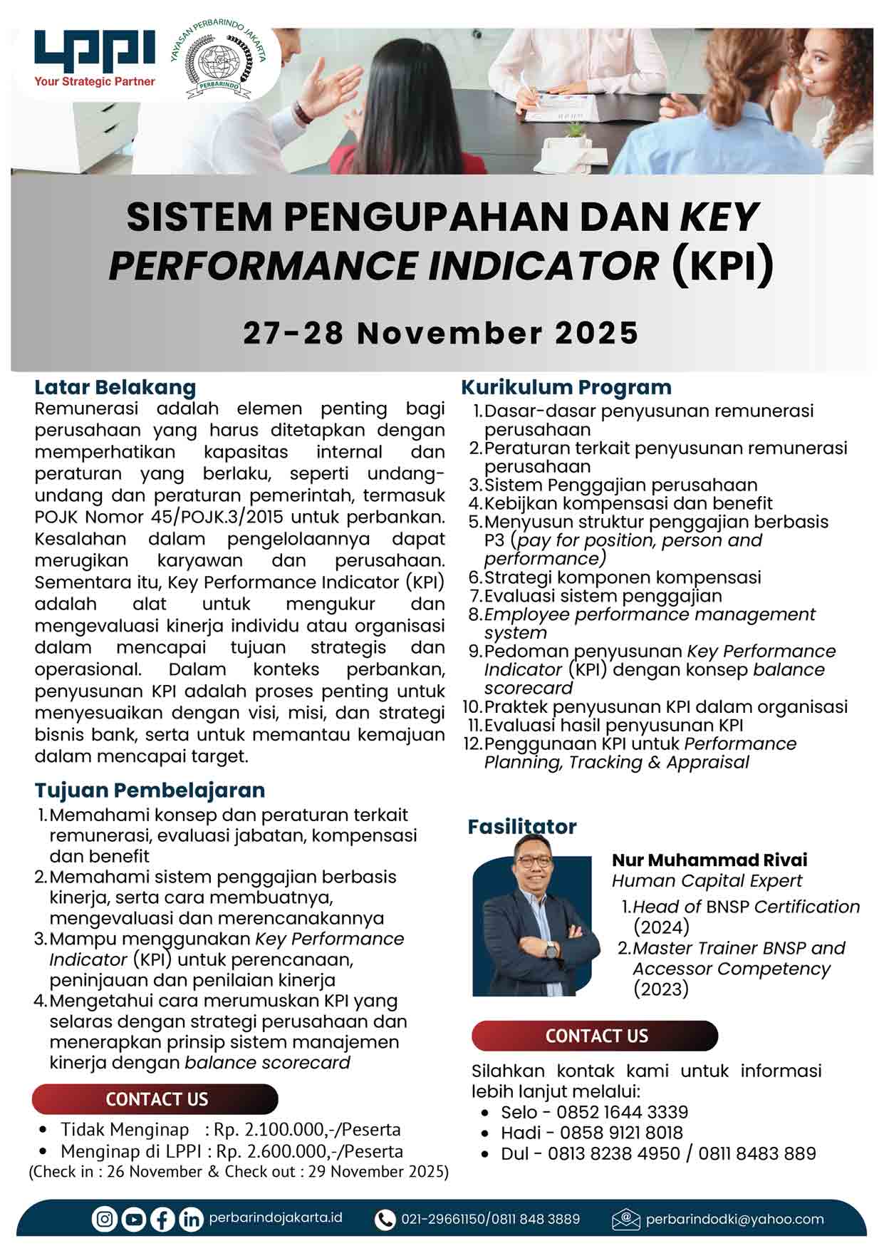 Pelatihan Sistem Pengupahan Dan Key Performance Indicator (KPI)