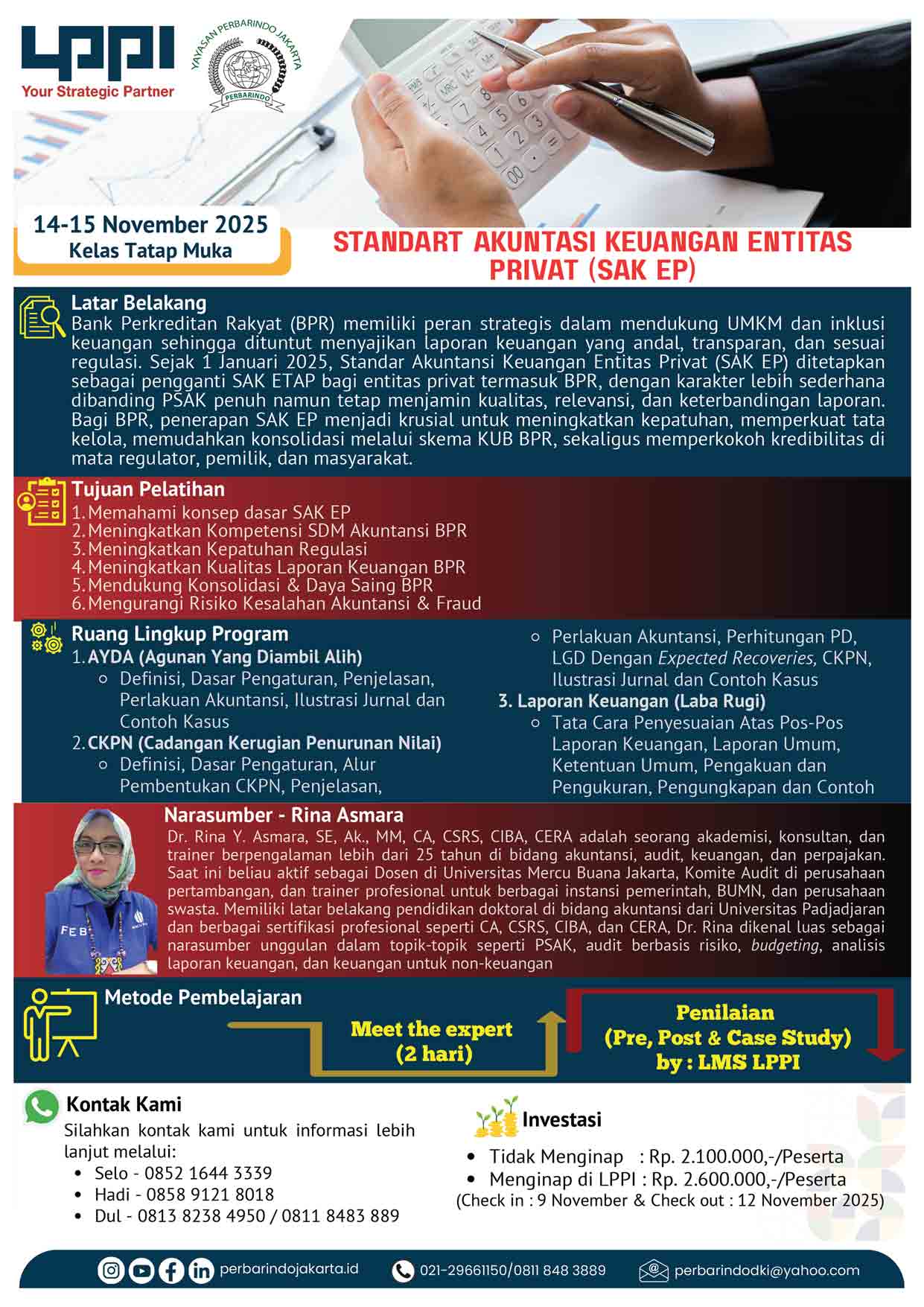 Pelatihan Standart Akuntasi Keuangan Entitas Privat (SAK EP)